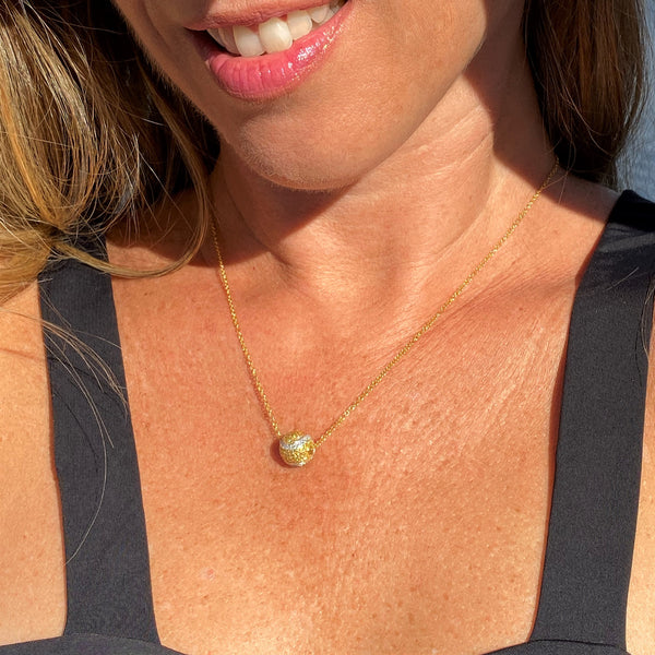 Marco Bicego Africa Yellow Gold Ball Pendant Necklace