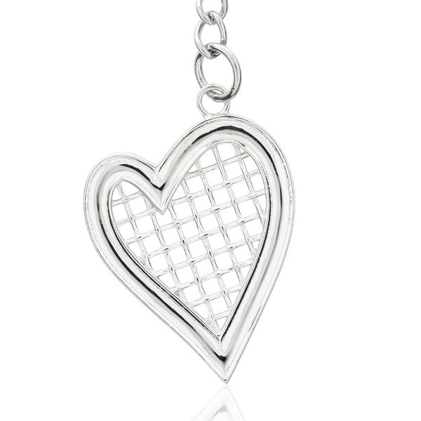 Heart Strings Key Ring and Bag tag Sterling Silver XL - Studiomargaret