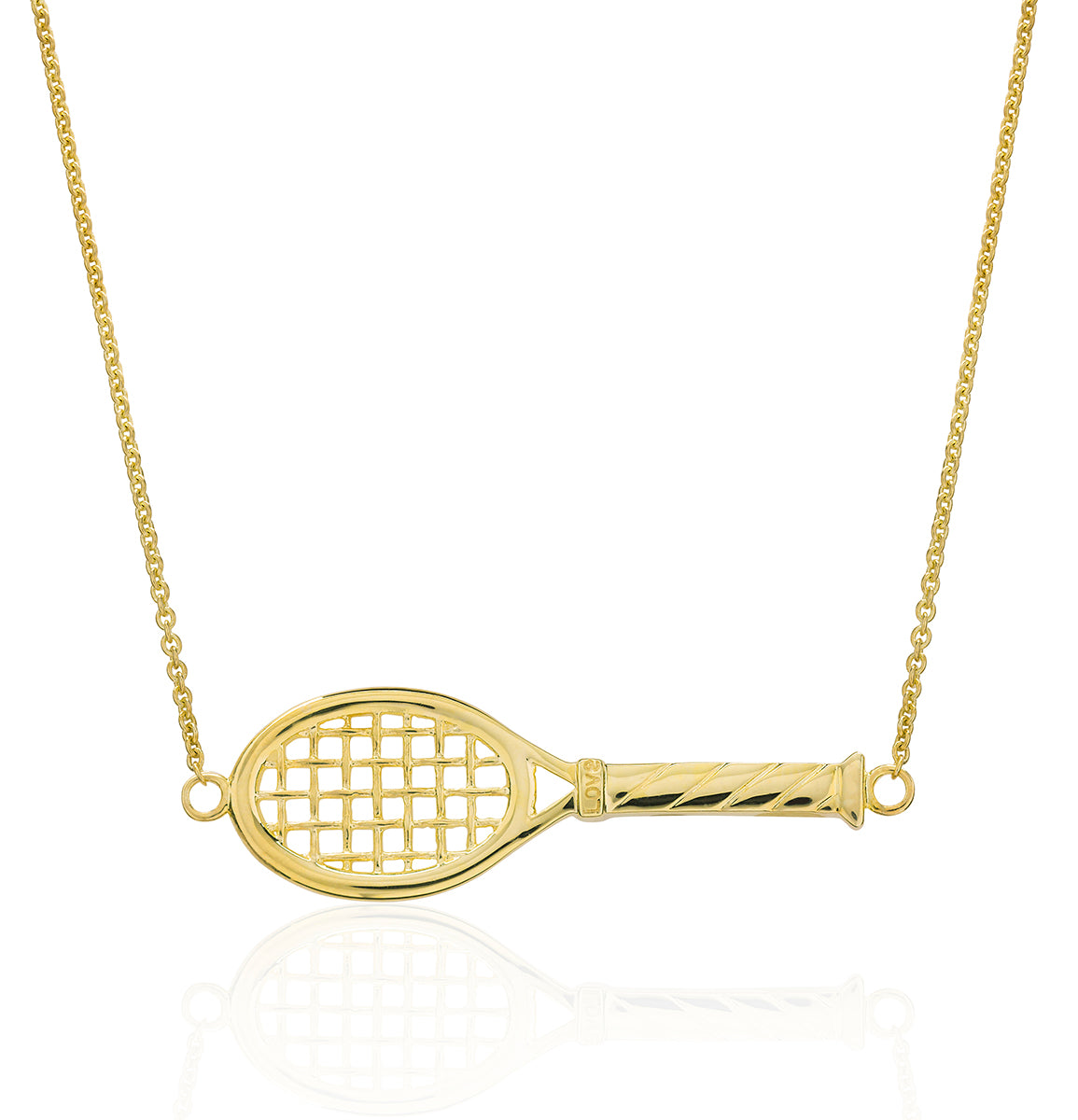 14Kt Gold Love Racquet Necklace - Studiomargaret