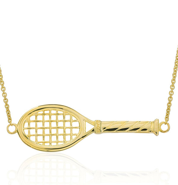 14Kt Gold Love Racquet Necklace - Studiomargaret